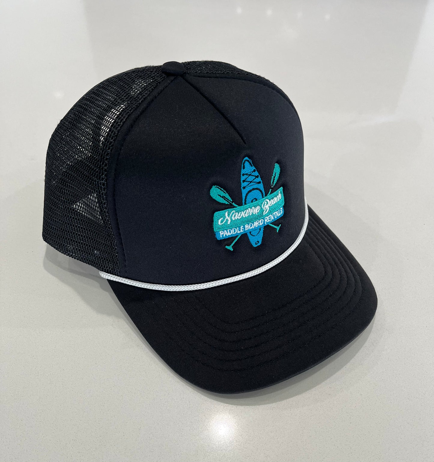 Logo Black Mesh Trucker Hat